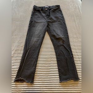 LOFT straight crop black jeans size 27